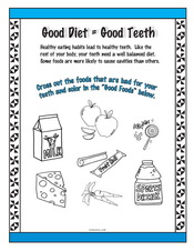 Good Diet Activity Sheets - Pediatric Dentist in Boynton Beach, FL